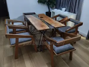 Stylish Epoxy Wooden Dining Table