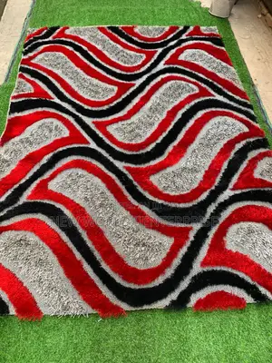 Thick Modern Shaggy Gold Turkish Centre Rug