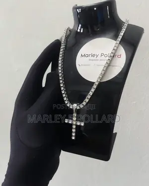 Diamond Tennis Cross Chain