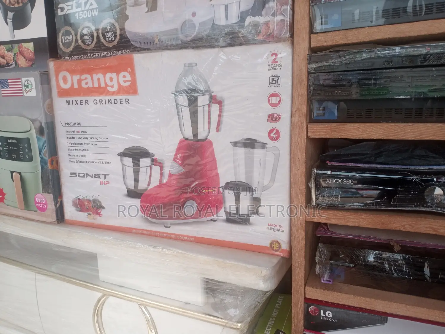 Orange Powerful Mixer Grinder