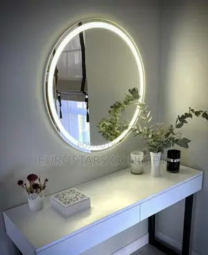 Round Shape Simple Mirror With LED Lights