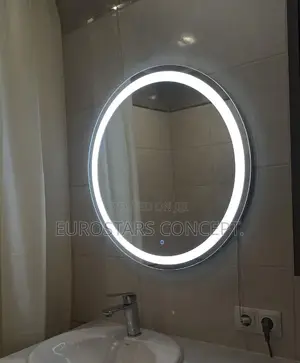 Round Shape Simple Mirror With LED Lights