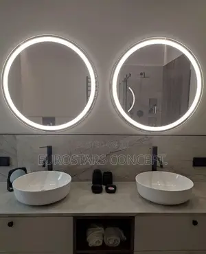 Round Shape Simple Mirror With LED Lights