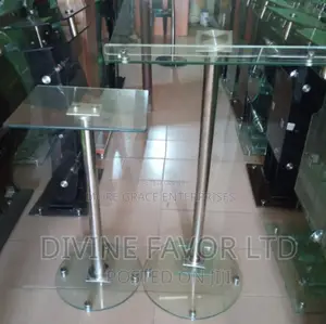 Single Pole Glass Pulpit With Side Stool for Church.