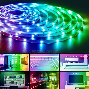 9.84ft RGB Bluetooth Control Sensor Music Strip Light 2 Kit