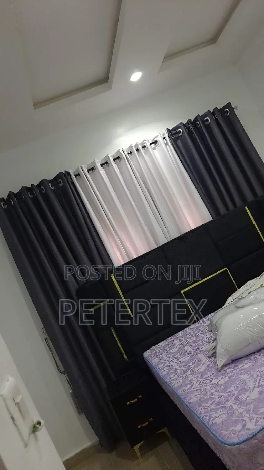 Plan Ash and Plan White Quality Curtain Material