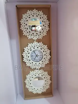 3 in 1 Luxury Wall Clock (White)
