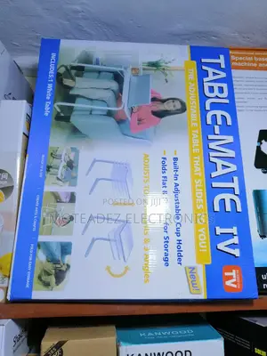 Table Mate Iv Adjustable Steel Laptop Table With Cup Holder