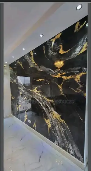 Reflective Mirror Stucco Wall Interior Design