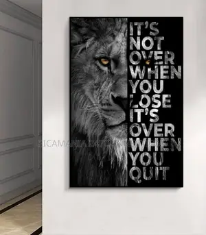 Lion Face Motivational Quote
