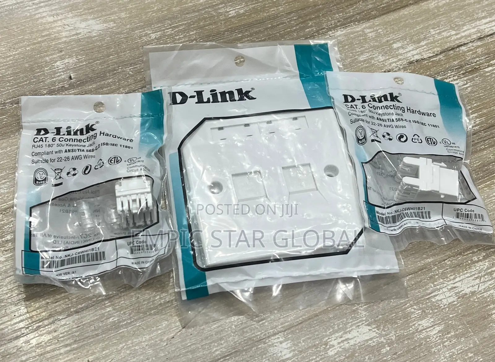 D-link Double Face Plate With Modules Jack