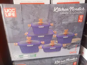 Ucc Life Kitchen Nonstick Granite Coating 10 Piece Pot Set.