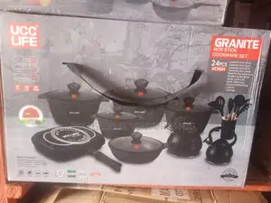 UCC LIFE Kitchen Nonstick Granite Coating 24pieces Pot Set.