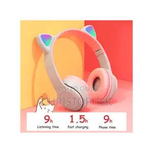 Cat Ear Bluetooth Earphones Wireless Head-Mounted Sports