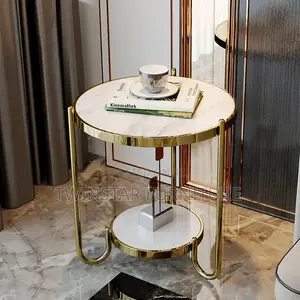 New Modern Marble Top Side Stool