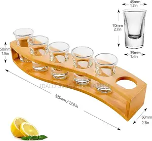 Shot Glasses With Shot Rack (6-Holes)