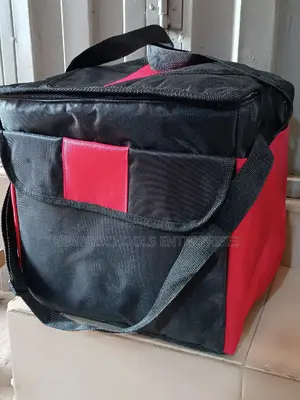Black and Red Very Big Lunch, Cooler and Warmer Bag