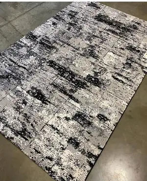 Modern Black Turkish Centre Rug