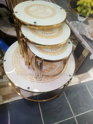 High Quality Center Table With 3 Side Stool Glass Table