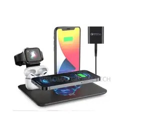 Ym-Ud17 Wireless Charging Station 4 in 1 Fast Charger 15W