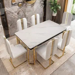 6 Seater Marble Dining Set