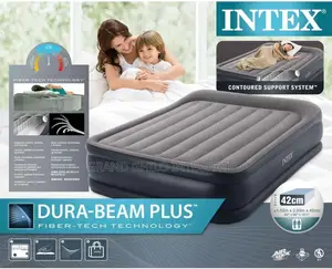 Intex Queen Essential Rest Airbed With Fiber-Tech Bip-64126