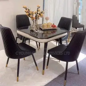 High Quality Dining Table Marble by 4 Chairs