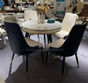 High Quality Dining Table Marble by 4 Chairs