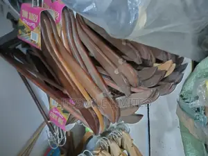 Brown Wooden Clothes Hanger 3pcs
