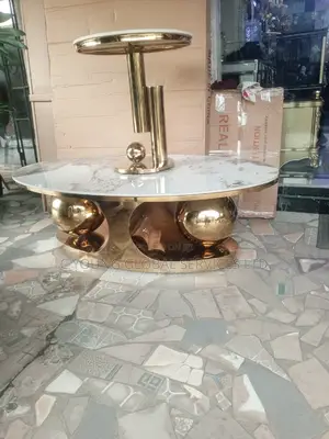 High Quality Center Table With 1 Side Stool Marble