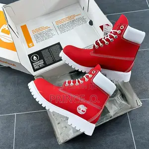 Original Red and White Timberland Boot