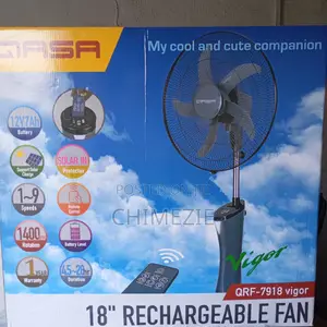 Qasa Quality 18inches Rechargeable Fan