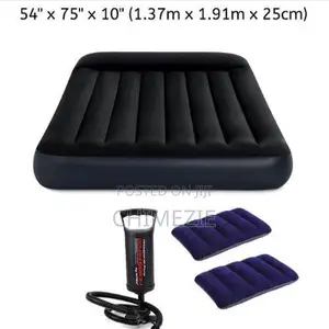 Inflatable Air Mattress With 2 Pillows 54'' X 75'' X 10''