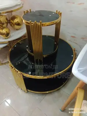 2 Side Stools With 1 Centre Table