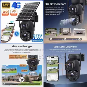 Solar Camera With Zoom Lens 6MP