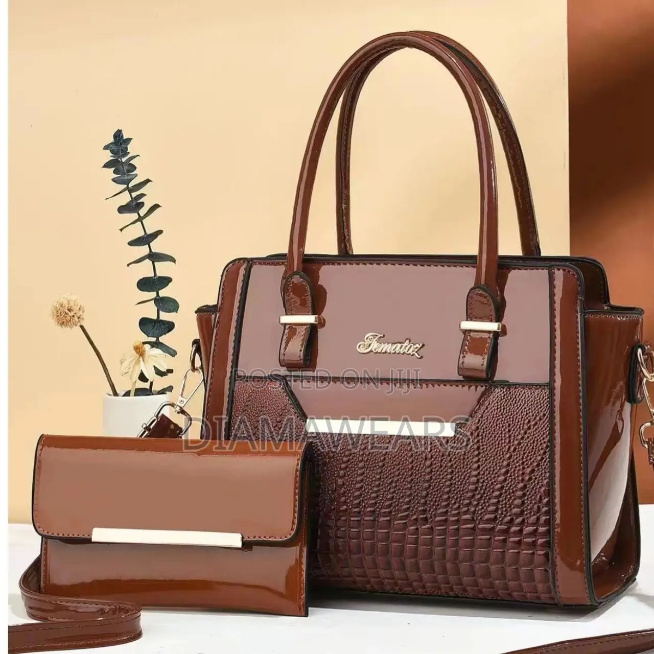 Black Leather Hand Bag