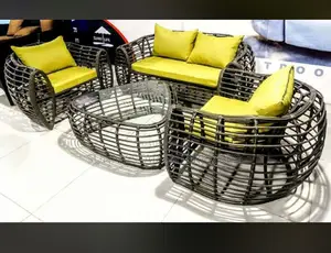 High Quality Morden Executive Set of Cane Chair and Table
