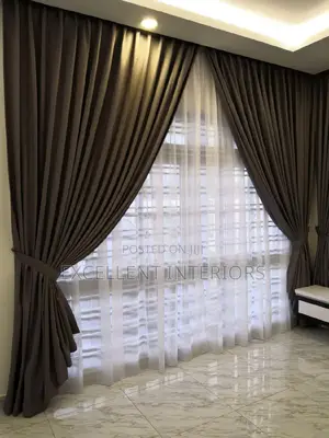 Quality Coffee Brown Curtain.