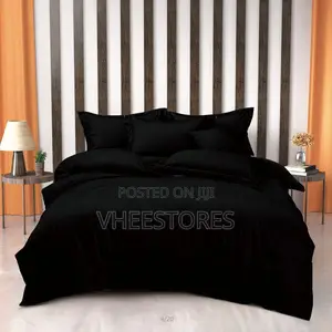 Black Cotton Bedsheet and Pillowcases
