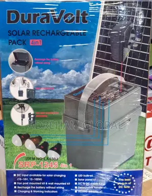 Duravolt 4in 1 Duravolt Solar Rechargeabl Pack,4 Bulb Panel