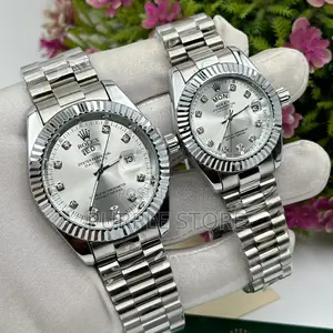 Rolex Couples Silver Wristwatch (Price Is for Both Watches)