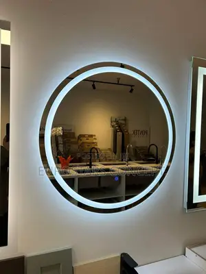 Round Shape Simple Mirror With Lights
