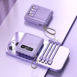 Portable Power Bank With Inbuilt Cables