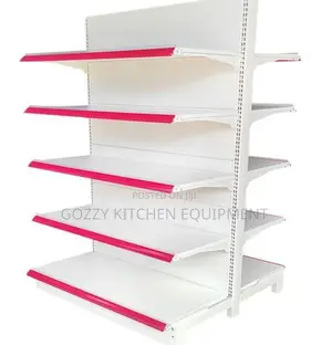 White Double Supermarket Shelf 7ft