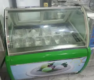 Green 12 Pans Ice Cream Freezer
