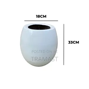 Round-Ball Fiberglass Planter for Garden Beautification