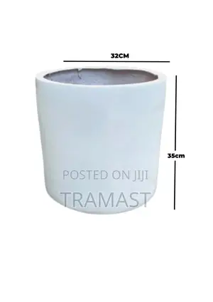 Half Cylinder Fiberglass Flower Pot for Indoor Use