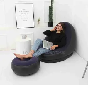 Inflatable Air Sofa Chair With Footrest