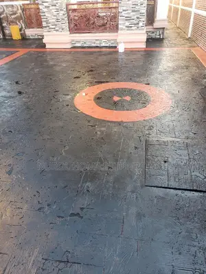 Durable Stamped Concrete Floor Installation.