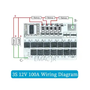 3s 4s BMS 100a Li-Ion Lithium Battery Protection Board